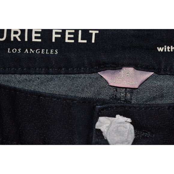 LAURIE FELT $83 Silky Denim Flare Pull-On Jeans‎ Dark Wash 3X - Picture 3 of 3